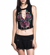 Sacred Sermon Lace Up Top