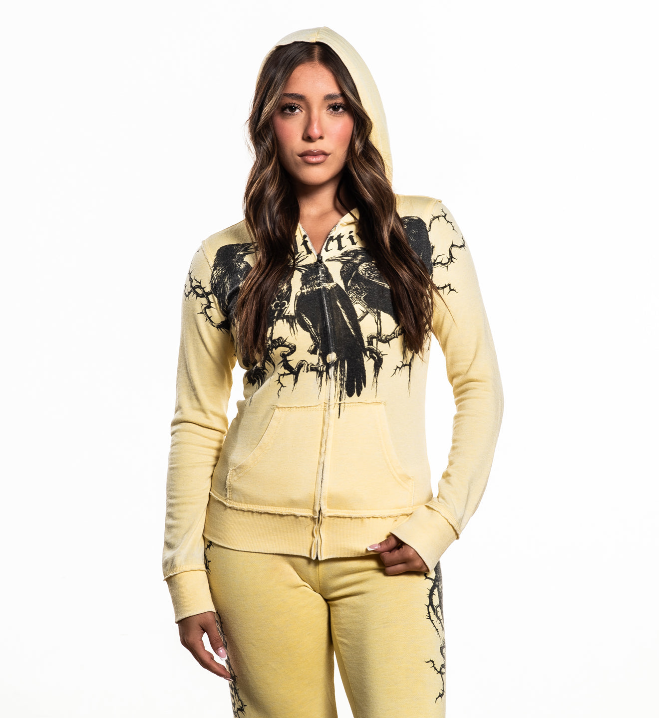 Crows Burnout Hoodie