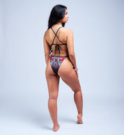 Crimson Temple Side Tie Skimpy Bikini Bottom