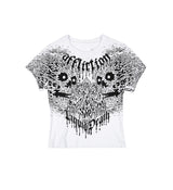 Liquid Death Skulls Baby Tee