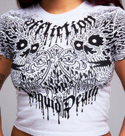 Liquid Death Skulls Baby Tee
