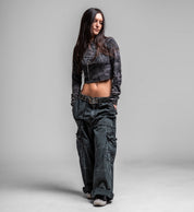 Whispering Thoughts LS Crop Tee