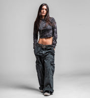 Whispering Thoughts LS Crop Tee