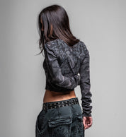 Whispering Thoughts LS Crop Tee