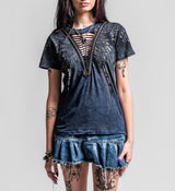 Age Of Winter Short Sleeve V Neck