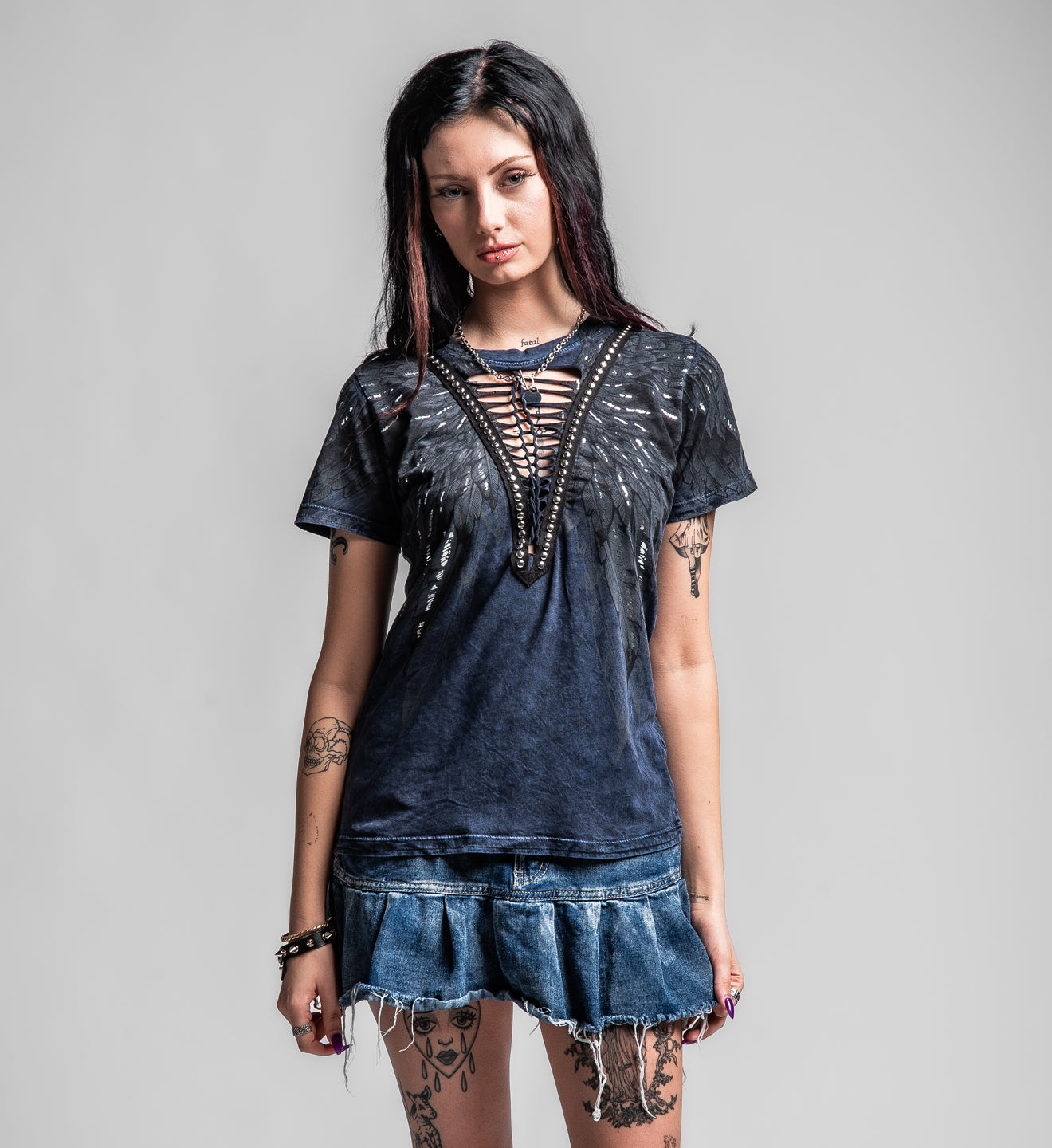Age Of Winter Short Sleeve V Neck