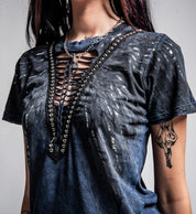 Age Of Winter Short Sleeve V Neck