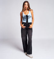 Flaming Dragon Lace Up Tank