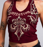 Skeleton Cropped Halter