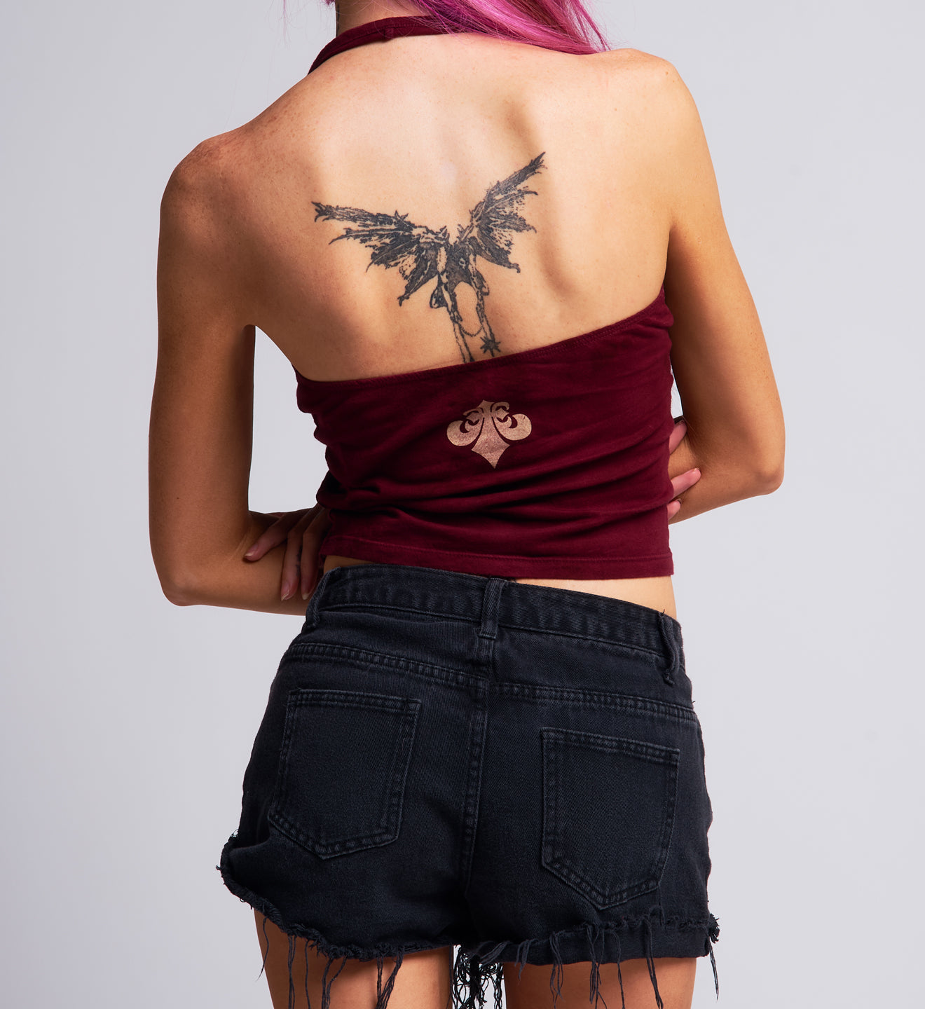 Skeleton Cropped Halter