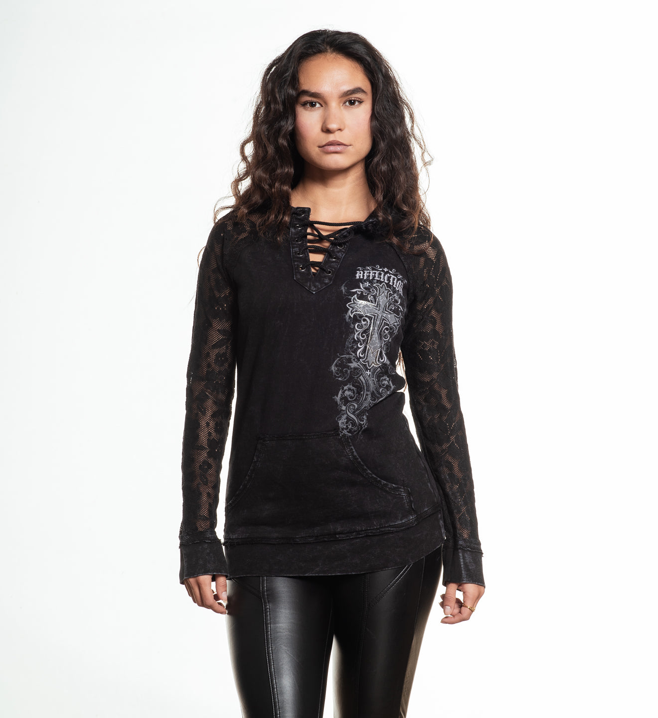 Jasmine Lace Up Hoodie