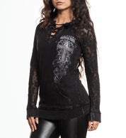 Jasmine Lace Up Hoodie