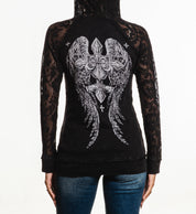 Simulation  Lace Up Hoodie