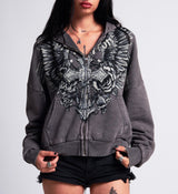 Crossed Over Zip Hood