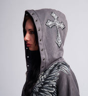 Crossed Over Zip Hood