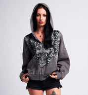 Crossed Over Zip Hood