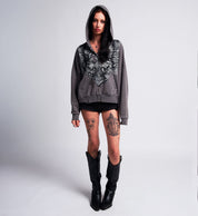 Crossed Over Zip Hood