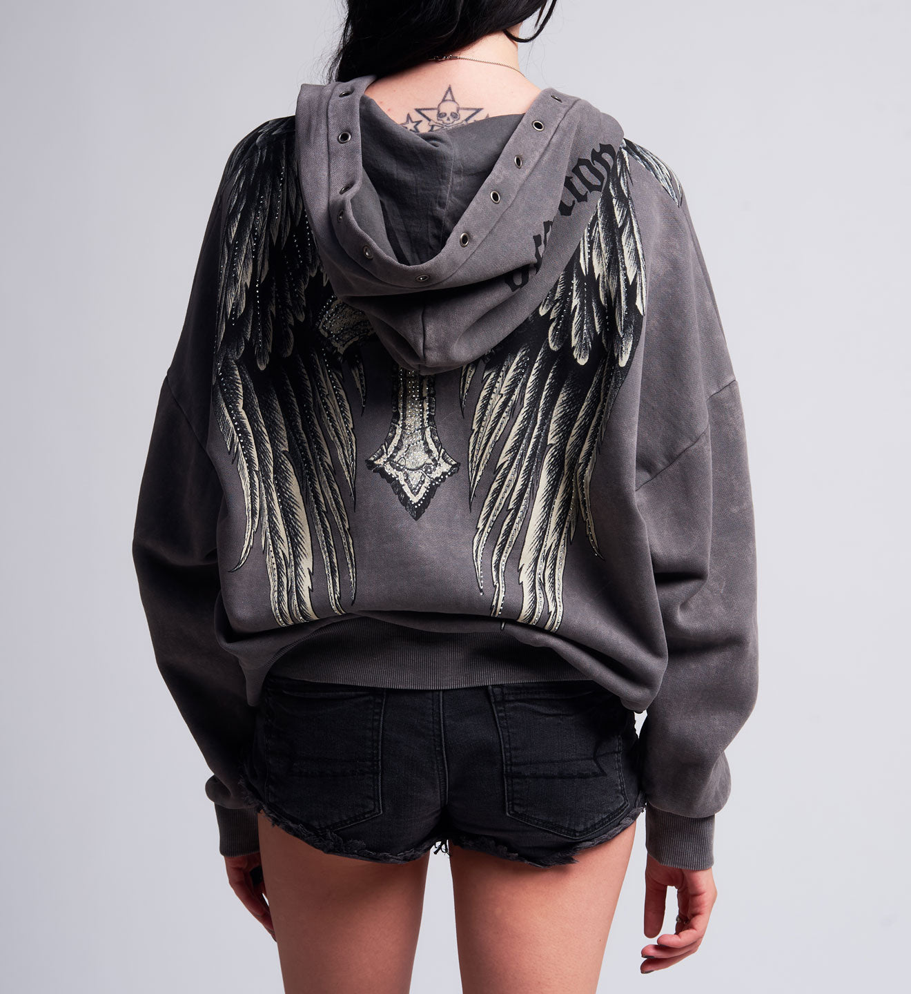Crossed Over Zip Hood