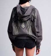 Crossed Over Zip Hood