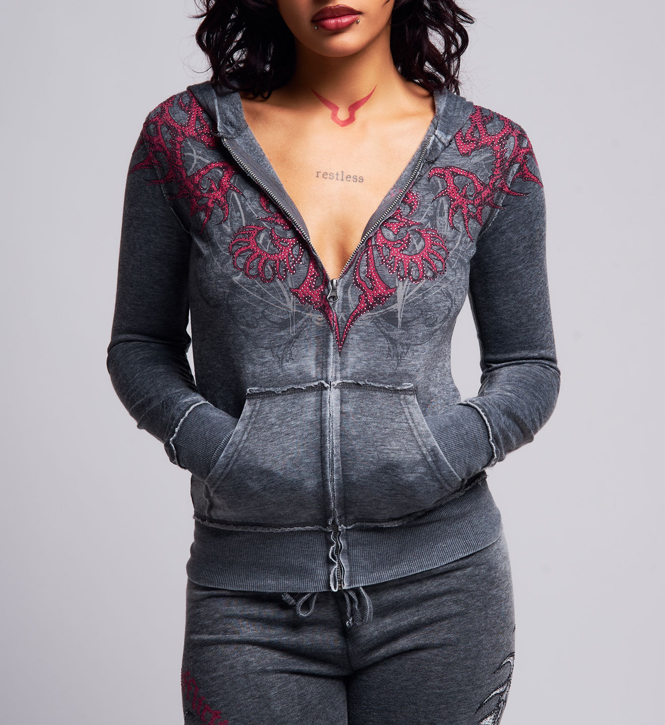 Skeleton Zip Hood