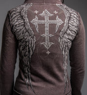 Death Eyes Burnout Zip-Up Hoodie