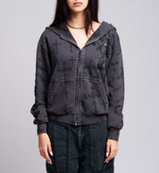 Stone Grail Oversized Zip Hood