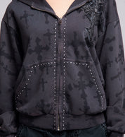 Stone Grail Oversized Zip Hood