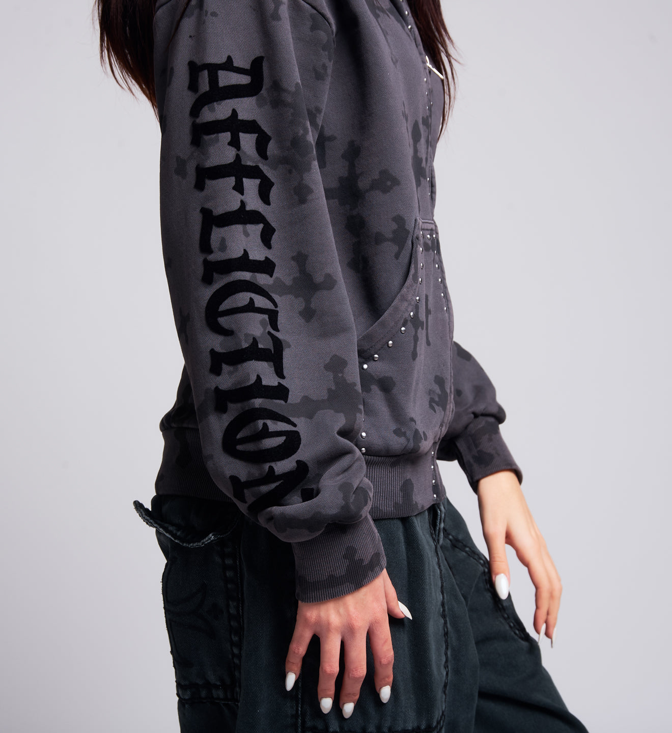 Stone Grail Oversized Zip Hood