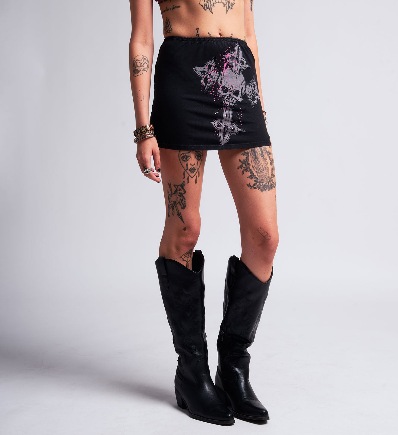 Cross Micro Mini Skirt