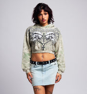 Collapse Crop Hoodie