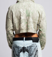Collapse Crop Hoodie