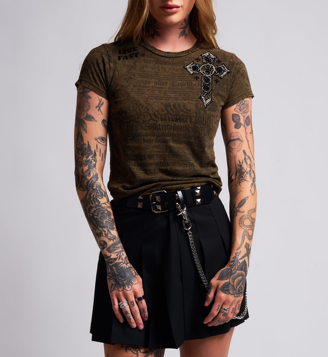 Crossed Baby Tee