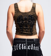 Crossed Lace Up Tank