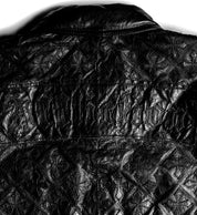 Quilted Cross Leather Jacket