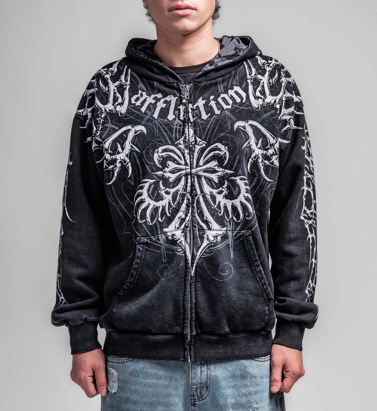 Skeleton Zip-up Hood