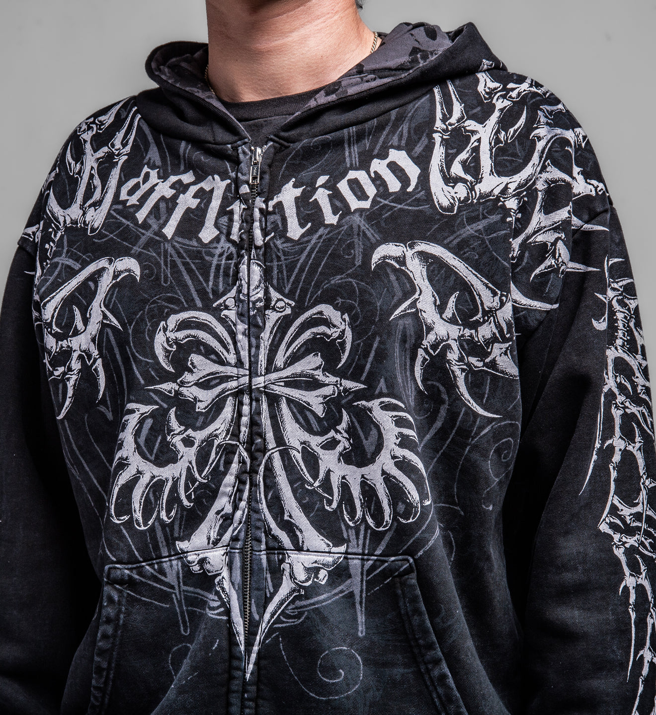 Skeleton Zip-up Hood