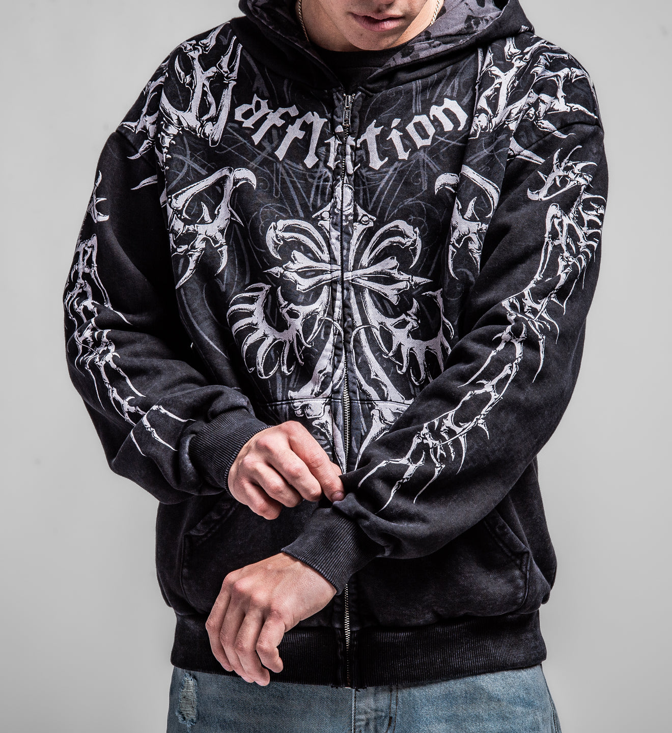 Skeleton Zip-up Hood