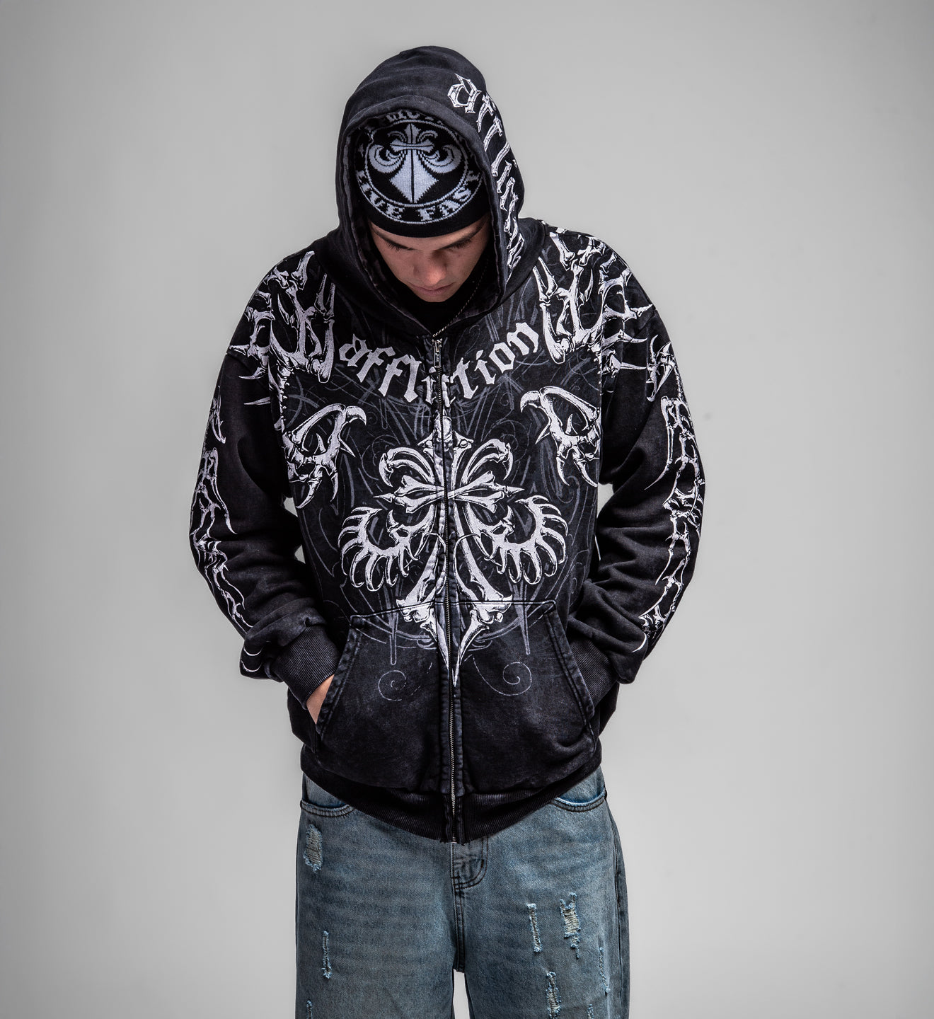 Skeleton Zip-up Hood