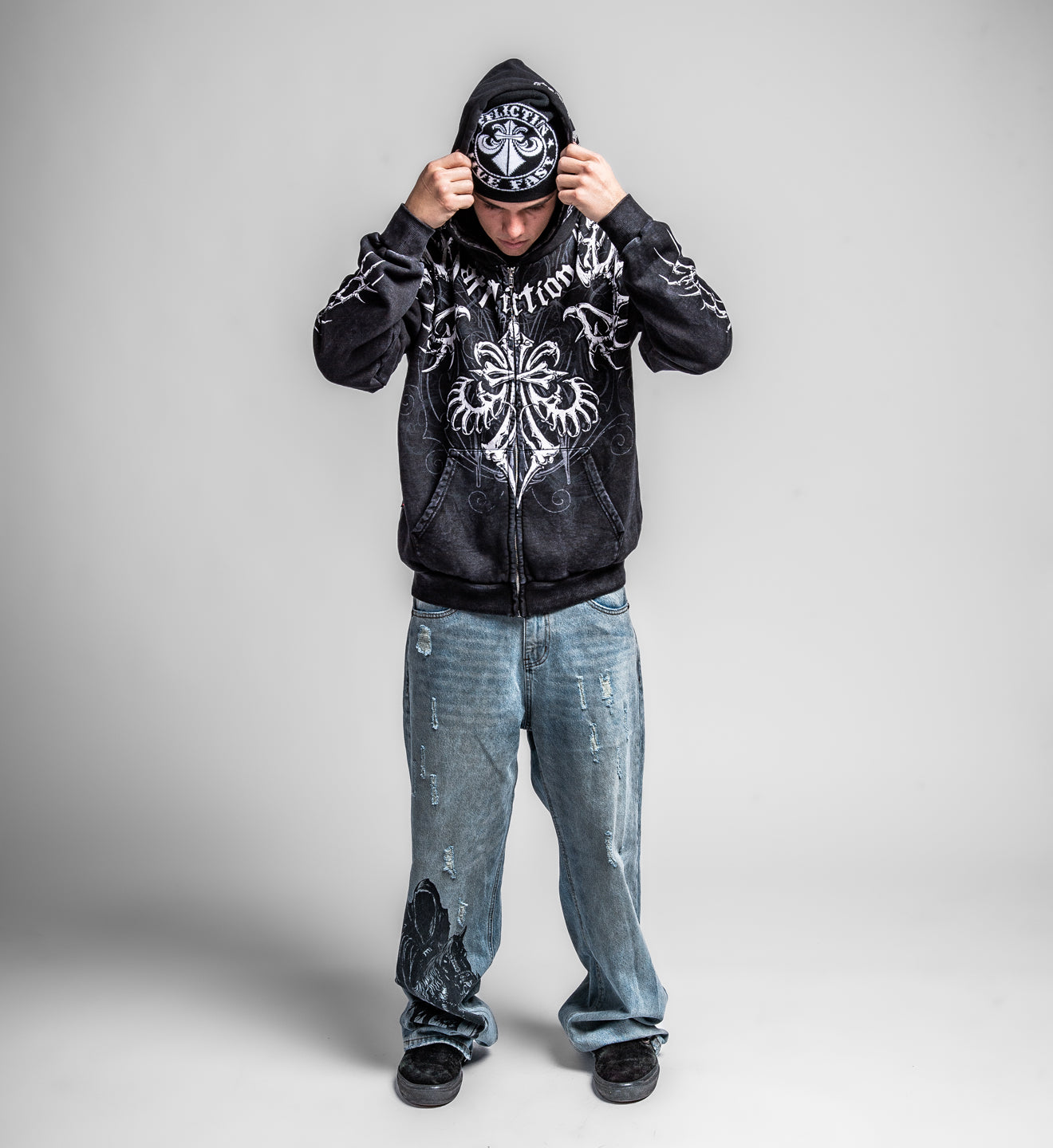 Skeleton Zip-up Hood