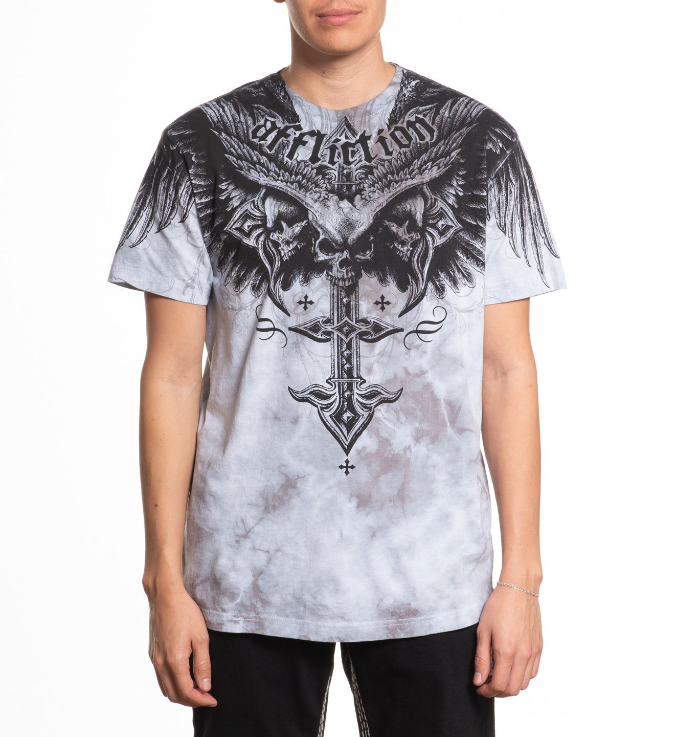 Archaic By Affliction Death Chase – Maglietta Donna Girocollo Stile Athleisure