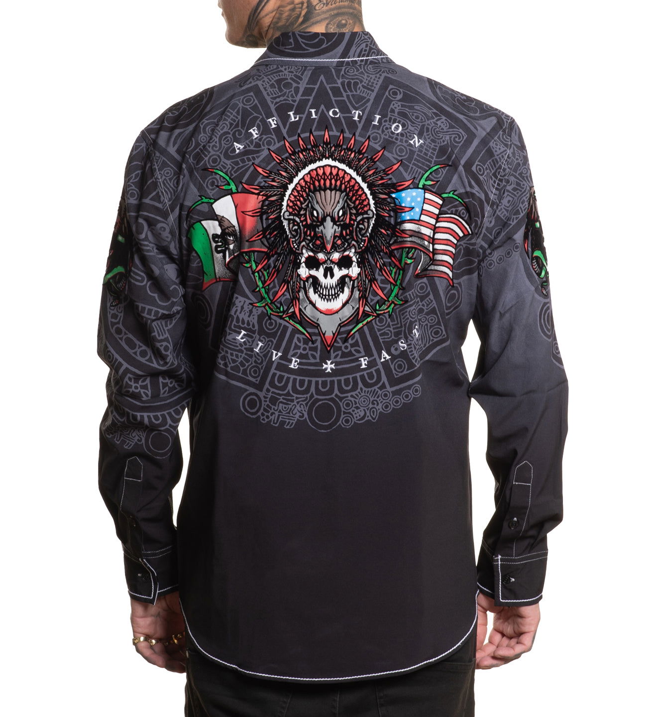 affliction dress shirts Xtreme Couture by Affliction Men's Button Down Shirt Faith & Trust S Blue at Amazon Men's Clothing store