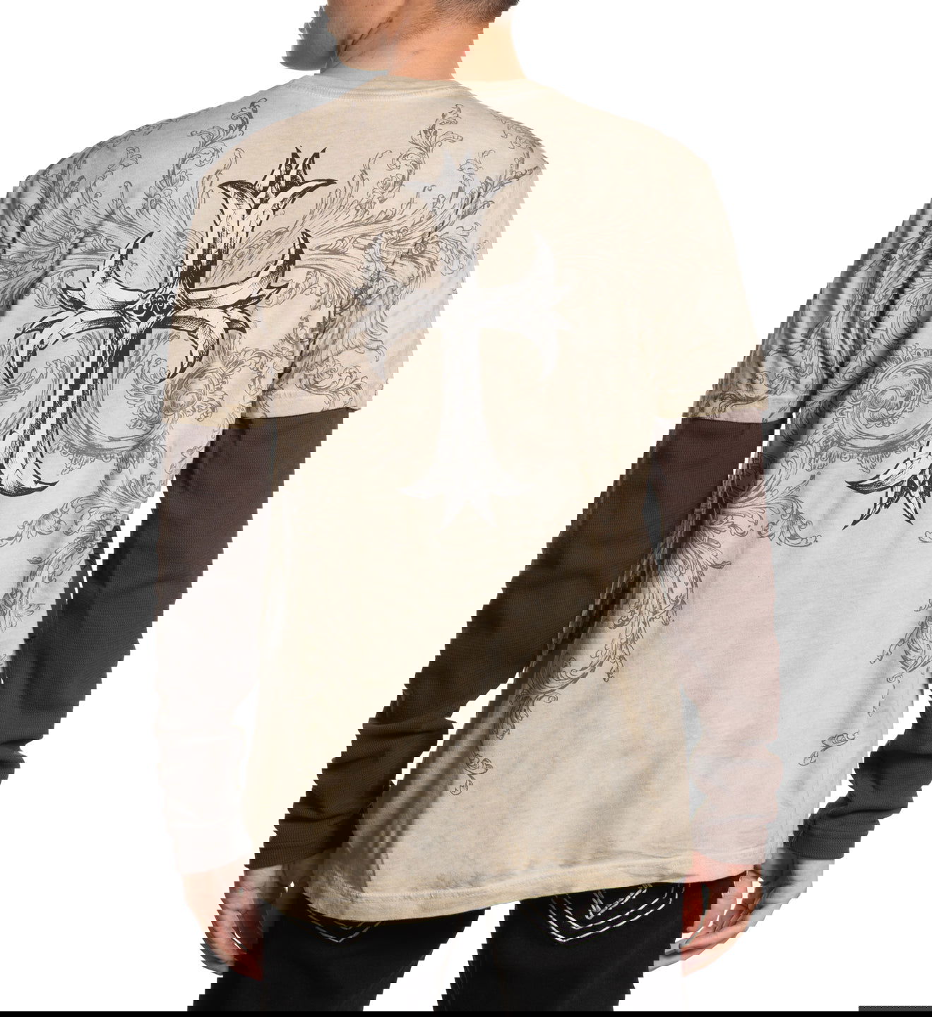 Thermal Shirt Affliction T Shirts Clearance Jump 2fer – Affliction