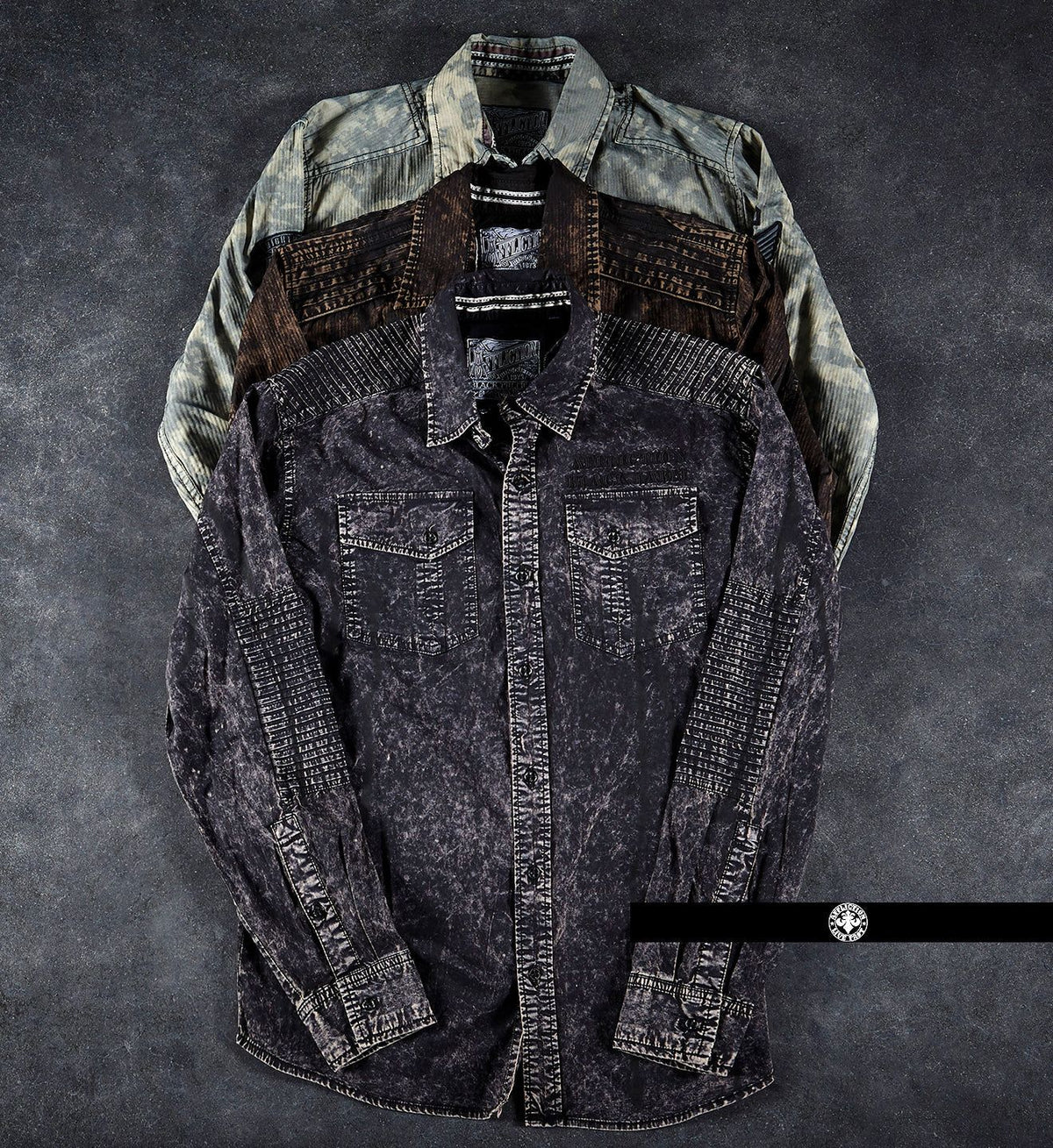 Mens Mystery Button Down - Affliction Clothing