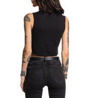 Portrayal Cut Out Crop Tee - Affliction Clothing