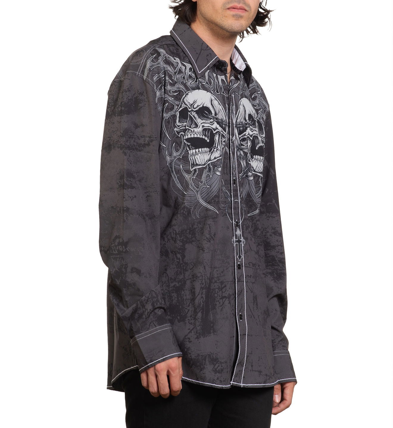Affliction Clothes Rack Shred Fest LS Shirt – Affliction Clothing