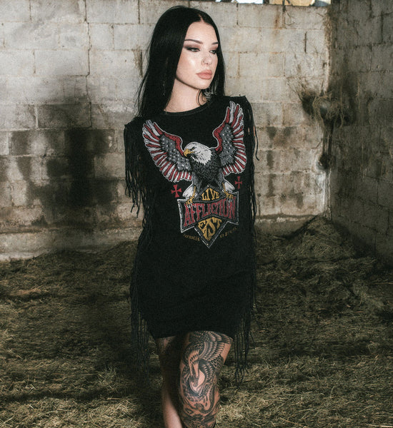 Twin Turbo Fringe Dress – Affliction Clothing