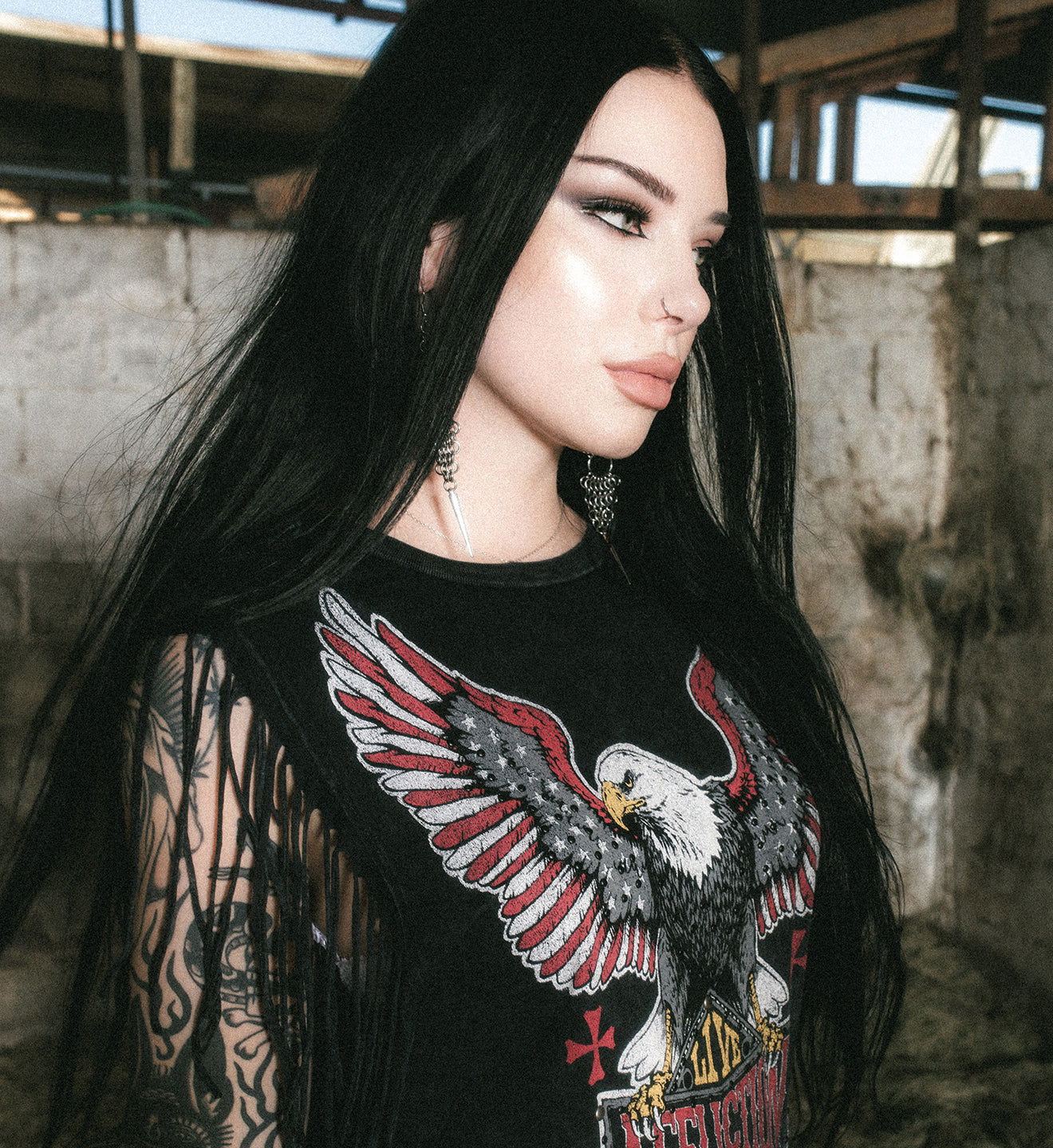 Twin Turbo Fringe Dress Affliction Clothing Twin Turbo Fringe Dress Affliction Clothing