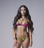Flaming Dragon Side Tie Skimpy Bikini Bottom