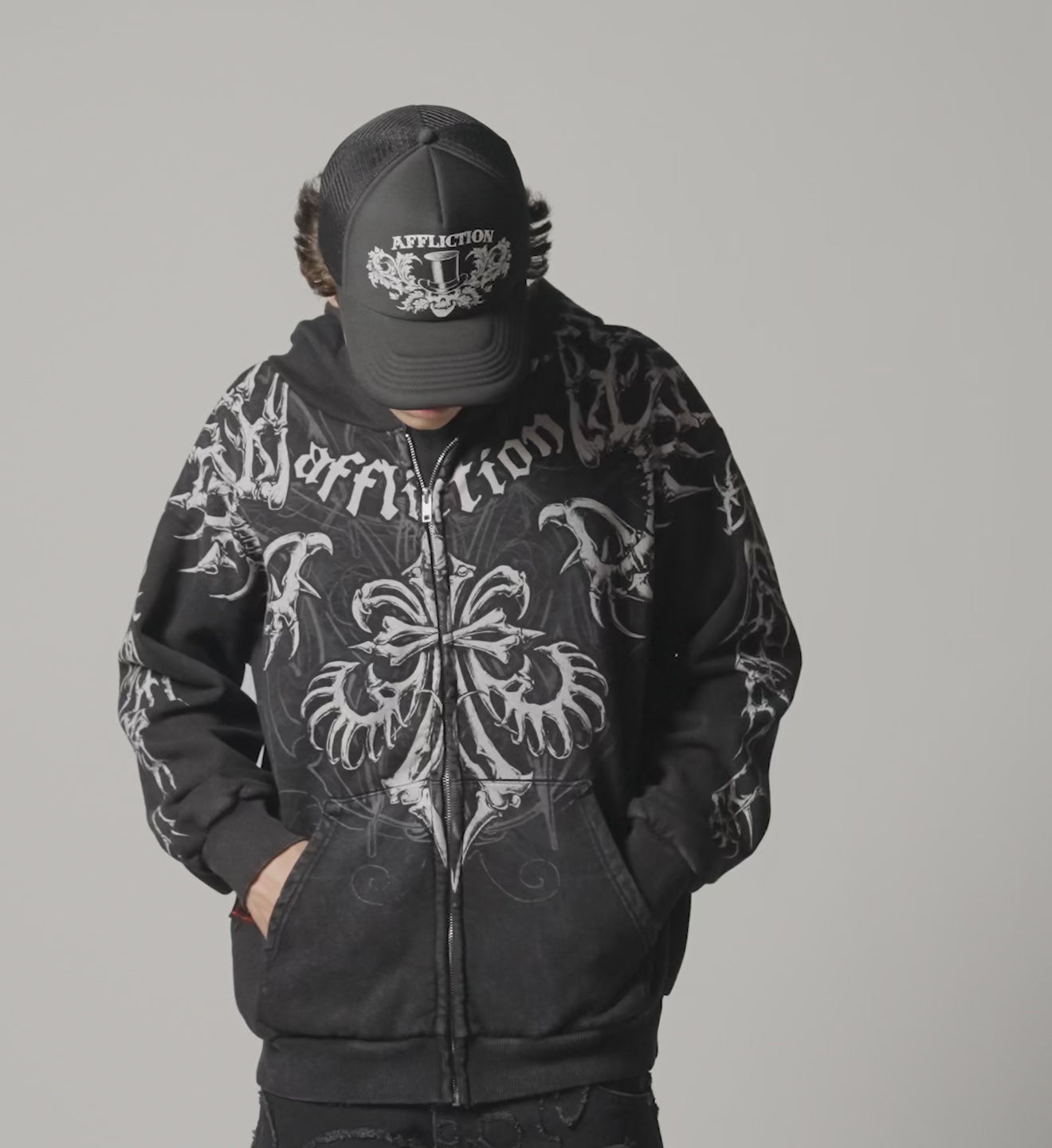 Skeleton Zip-up Hood