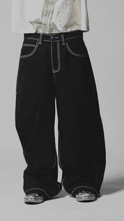 Extra Wide Skeleton Wings Denim